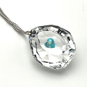 Swarovski Blue Heart Pendant with chain